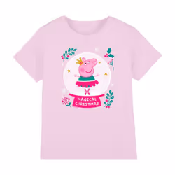 Peppa Pig Childrens/Kids Magical Christmas T-Shirt - 12-13 Years, Light Pink