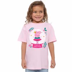 Peppa Pig Childrens/Kids Magical Christmas T-Shirt - 12-13 Years, Light Pink