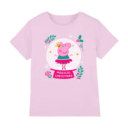 Peppa Pig Childrens/Kids Magical Christmas T-Shirt - 3-4 Years, Light Pink