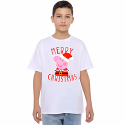 Peppa Pig Childrens/Kids Merry Christmas T-Shirt - 3-4 Years, White