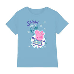 Peppa Pig Childrens/Kids Snow Much Fun T-Shirt - 5-6 Years, Sky Blue