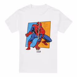 Spider-Man Mens Split T-Shirt - XL, White