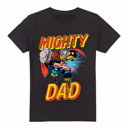 Thor Mens Mighty Dad T-Shirt - L, Black