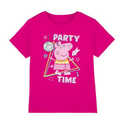 Peppa Pig Childrens/Kids Party Time Disco T-Shirt - 12-13 Years, Fuchsia