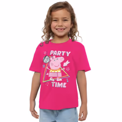 Peppa Pig Childrens/Kids Party Time Disco T-Shirt - 12-13 Years, Fuchsia