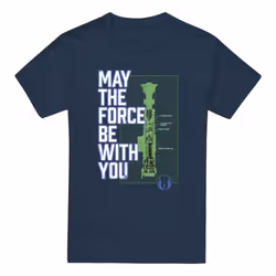 Star Wars Mens Force Lightsaber T-Shirt - L, Navy