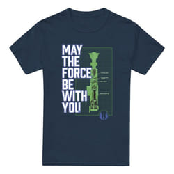 Star Wars Mens Force Lightsaber T-Shirt - L, Navy