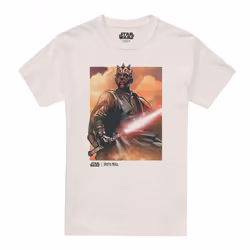 Star Wars Mens Ignited Darth Maul T-Shirt - XL, Natural