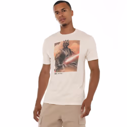 Star Wars Mens Ignited Darth Maul T-Shirt - XL, Natural