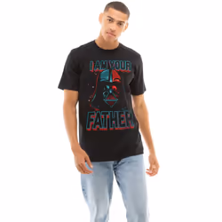 Star Wars Mens Father T-Shirt - L, Black