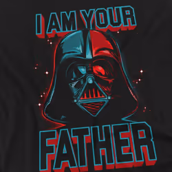 Star Wars Mens Father T-Shirt - L, Black