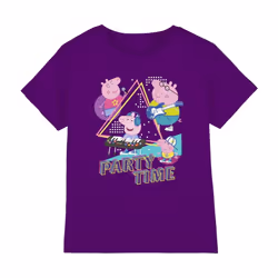 Peppa Pig Childrens/Kids Party Time Family T-Shirt - 12-13 Years, Purple