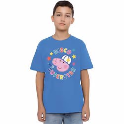 Peppa Pig Childrens/Kids Superstar George Pig Disco T-Shirt - 3-4 Years, Turquoise