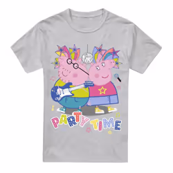 Peppa Pig Mens Party Time Mummy Pig Daddy pig T-Shirt - XL, Sport Heather