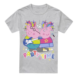 Peppa Pig Mens Party Time Mummy Pig Daddy pig T-Shirt - XL, Sport Heather