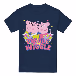 Peppa Pig Mens Piggle Wiggle Mummy Pig Daddy pig T-Shirt - M, Navy