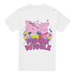 Peppa Pig Mens Piggle Wiggle Mummy Pig Daddy pig T-Shirt - S, White