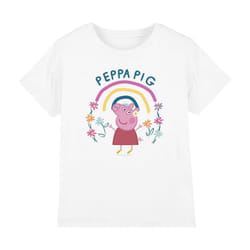 Peppa Pig Childrens/Kids Floral Rainbow T-Shirt - 5-6 Years, White