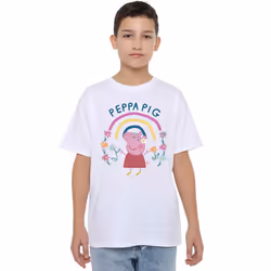 Peppa Pig Childrens/Kids Floral Rainbow T-Shirt - 5-6 Years, White