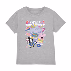 Peppa Pig Childrens/Kids Dance Party T-Shirt - 3-4 Years, Sport Heather