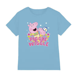 Peppa Pig Childrens/Kids Piggle Wiggle T-Shirt - 7-8 Years, Light Blue