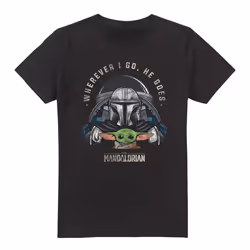 Star Wars: The Mandalorian Mens Companion T-Shirt - XL, Black