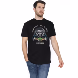Star Wars: The Mandalorian Mens Companion T-Shirt - XL, Black