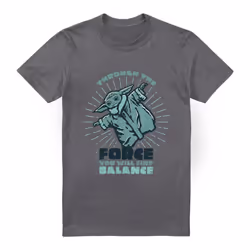 Star Wars: The Mandalorian Mens Balance Grogu T-Shirt - M, Charcoal