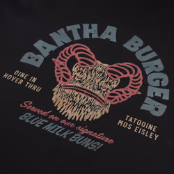 Star Wars Mens Bantha Burger T-Shirt - 5XL, Black