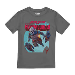 Star Wars: The Mandalorian Childrens/Kids Mandalorians Attack Boys T-Shirt - 7-8 Years, Charcoal