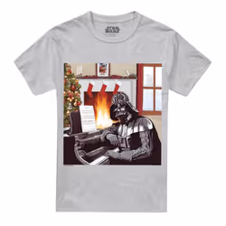 Star Wars Mens Darth Vader Piano T-Shirt - XL, Sport Heather