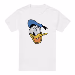 Disney Mens Donald Duck Vintage Face T-Shirt - 3XL, White