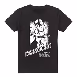 Disney Mens Donald Duck Mono Portrait T-Shirt - 4XL, Black