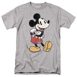 Disney Mens Mickey Mouse Classic Pose T-Shirt - XL, Sport Heather