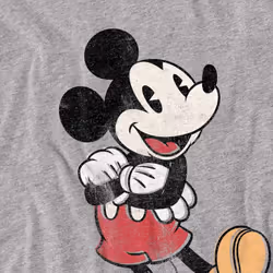 Disney Mens Mickey Mouse Classic Pose T-Shirt - XL, Sport Heather