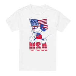 Disney Mens USA Mickey Mouse T-Shirt - M, White