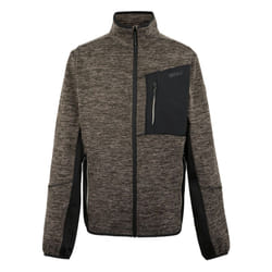 Regatta Mens Baslinn Marl Full Zip Fleece Jacket - S, Black/Treetop Marl