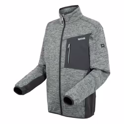 Regatta Mens Baslinn Marl Full Zip Fleece Jacket - 3XL, Ash/Glacier Marl