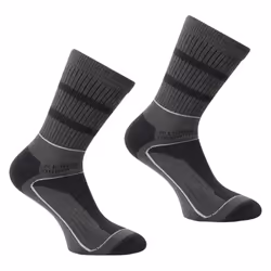 Regatta Mens Samaris 3 Season Socks (Pack of 2) - 6 UK-8 UK, Granite/Light Steel