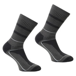 Regatta Mens Samaris 3 Season Socks (Pack of 2) - 6 UK-8 UK, Granite/Light Steel