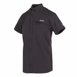 Regatta Mens Packaway Short-Sleeved Travel Shirt - XL, Ash