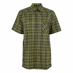 Regatta Mens Begarno Checked Short-Sleeved Shirt - S, Nephrite Green/Black