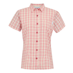 Regatta Womens/Ladies Mindano VIII Checked Short-Sleeved Shirt - 14 UK, Peach Bloom