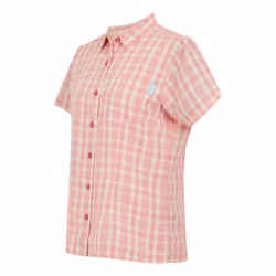 Regatta Womens/Ladies Mindano VIII Checked Short-Sleeved Shirt - 14 UK, Peach Bloom