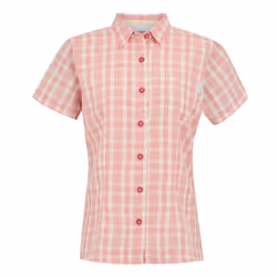Regatta Womens/Ladies Mindano VIII Checked Short-Sleeved Shirt - 10 UK, Peach Bloom