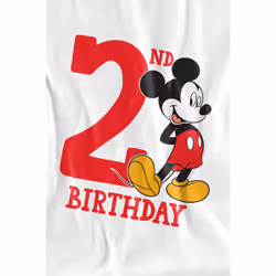Disney Childrens/Kids Mickey Mouse 2nd Birthday T-Shirt - 5-6 Years, White