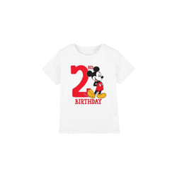 Disney Childrens/Kids Mickey Mouse 2nd Birthday T-Shirt - 3-4 Years, White