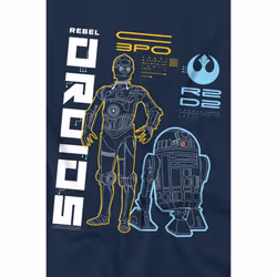 Star Wars Childrens/Kids Rebel Droids T-Shirt - 5-6 Years, Navy