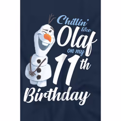 Frozen Childrens/Kids Chillin Like Olaf 11th Birthday T-Shirt - 3-4 Years, Navy