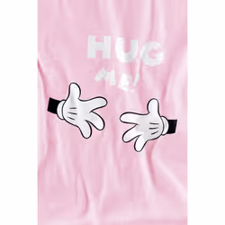 Disney Childrens/Kids Hug Me Mickey Mouse Valentine's Day T-Shirt - 5-6 Years, Pink